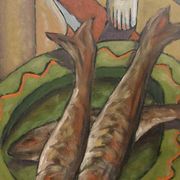 Oil painting still life Franco Prayer (1924) 60x50 cm