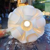 Vintage white plastic pendant lamp