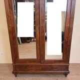 Louis XVI style mirror cabinet in walnut circa 1880