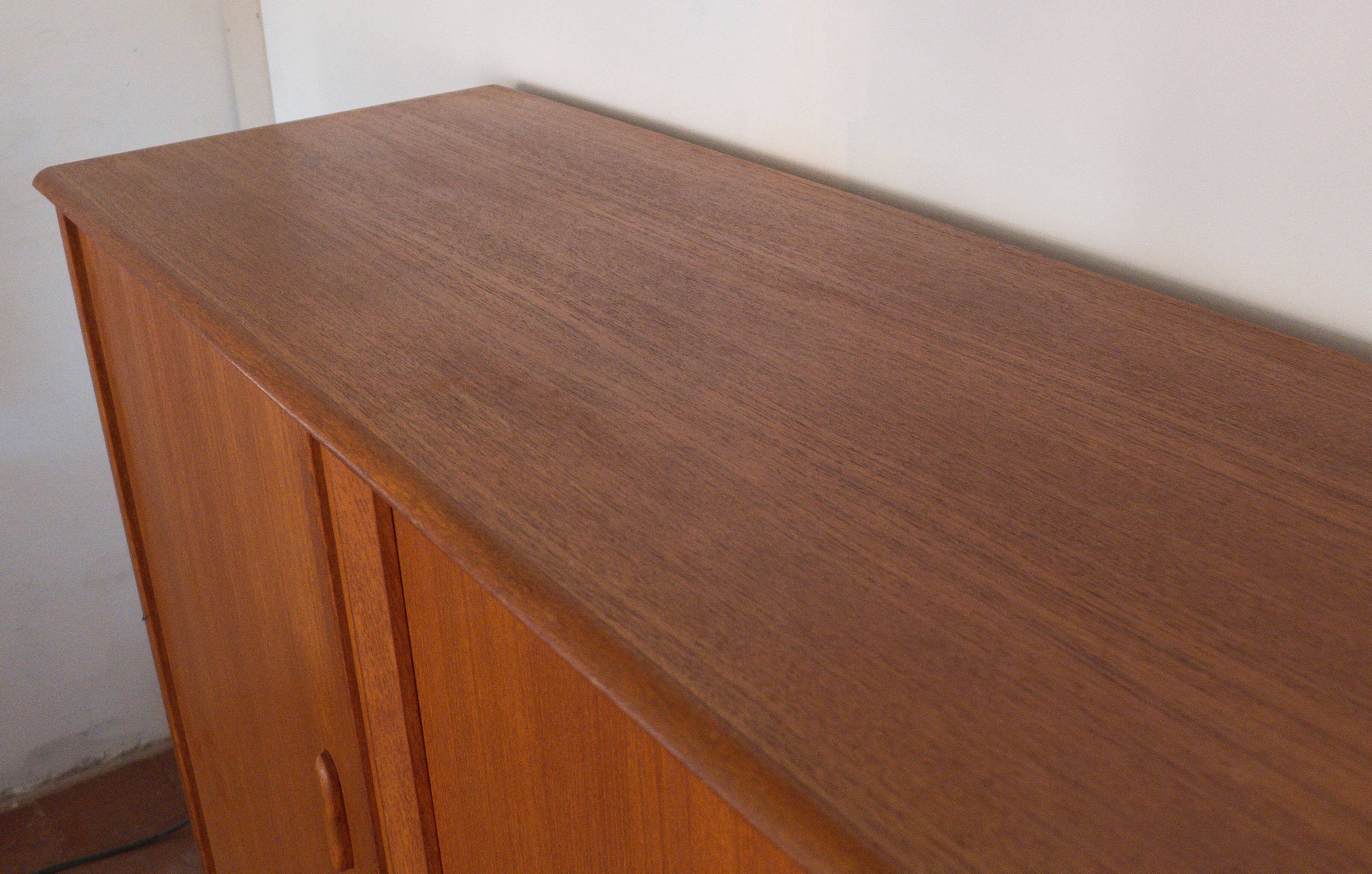 Arno wooden sideboard, Scandinavian teak wood sideboard, vintage storage unit