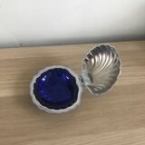 Shell butter dish 1950 with its blue cup