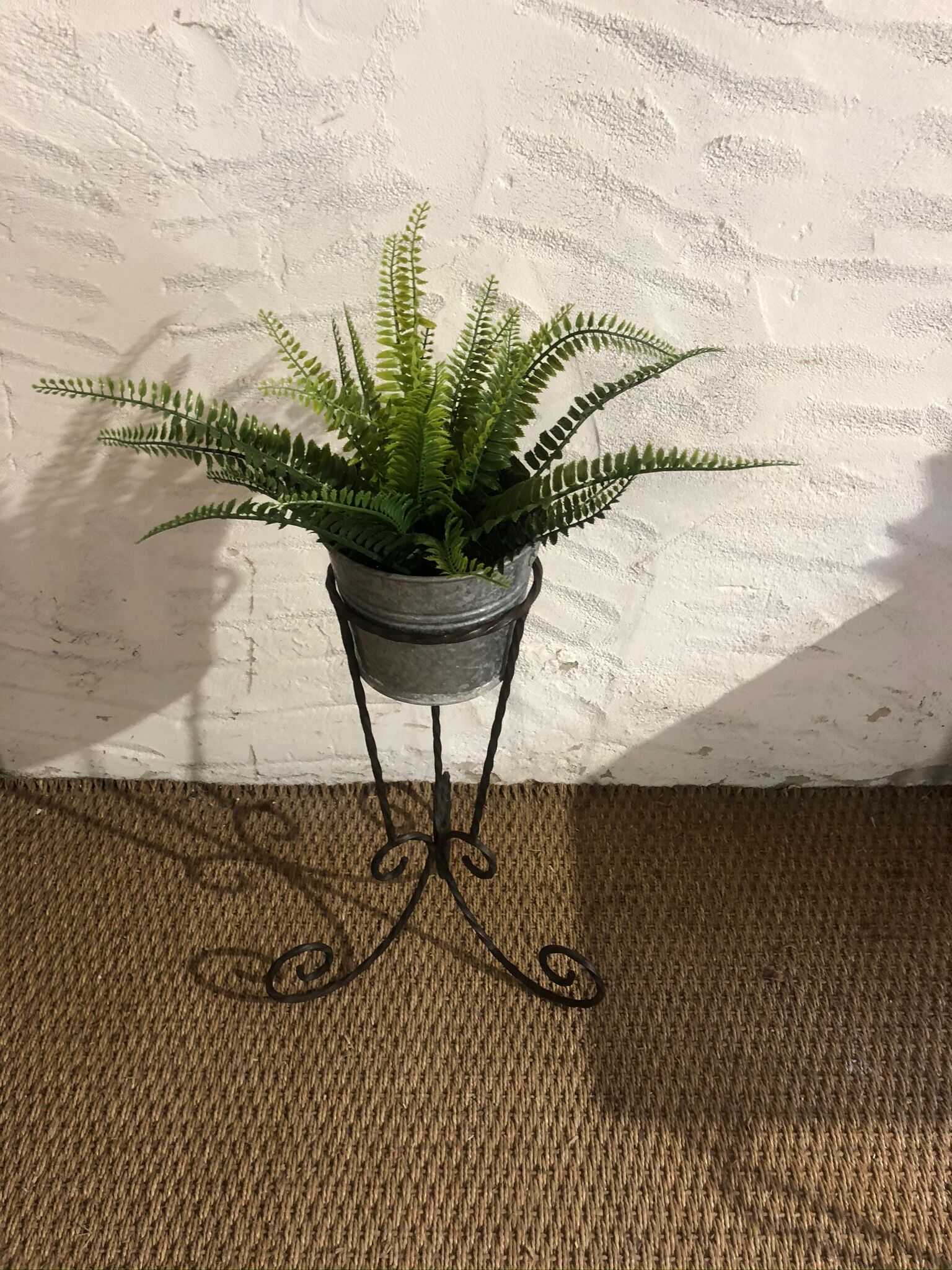 Vintage wrought iron plant holder