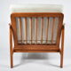 Fauteuil d’origine scandinave, entièrement restauré, rembourré, designer Z. Baczyk, années 60, beige