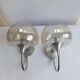 Pair of 1980s chrome metal and smoked glass wall lights