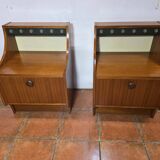 Pair of Scandinavian teak bedside tables from the 1960s.