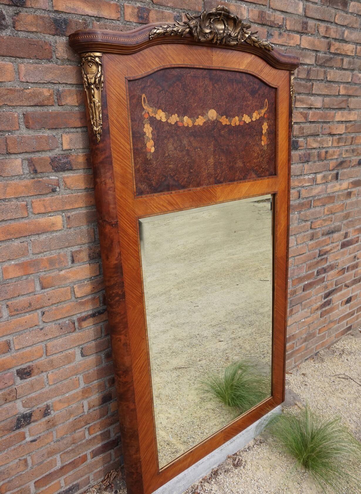 Large 19th Century French Fireplace Mirror