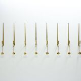 Group of 10 Swedish brass candle sconces by Pierre Forssell for Skultuna