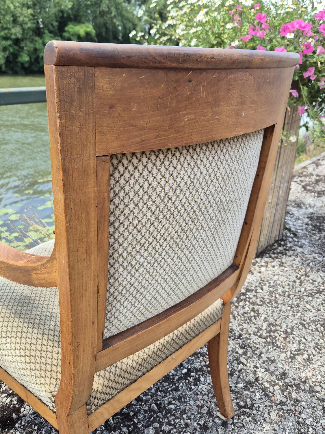 Paire de fauteuils à crosse Empire Restauration 1900s