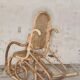 Rattan and cane rocking chair