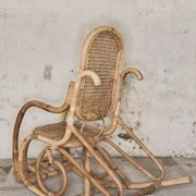 Rattan and cane rocking chair