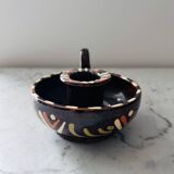Alsatian pottery candlestick