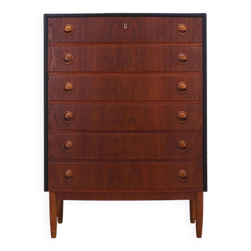 Teak chest of drawers, Danish design, 1960s, designer: Kai Kristiansen, man