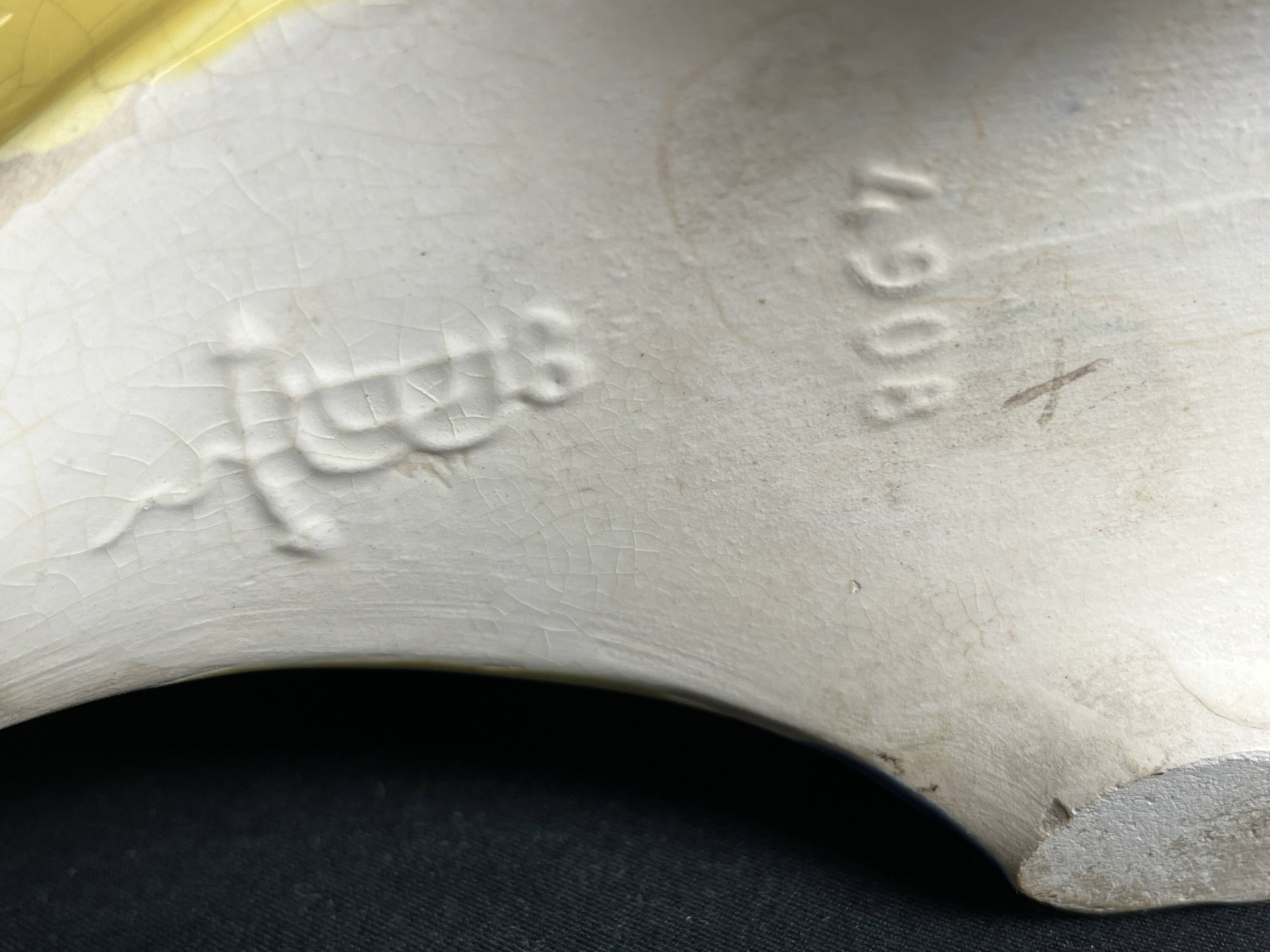 Art Nouveau 3-piece Fives Lille set by Bryun circa 1900