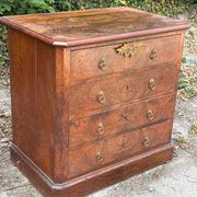 Commode de toilette ancienne en bois L. Soubrier