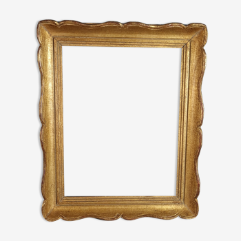 Old frame gilded wood 43.5x35.5 cm leaf 37.7x27.9 cm sb