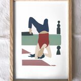 Peinture originale - morning lust - encadré - signé ackeogh