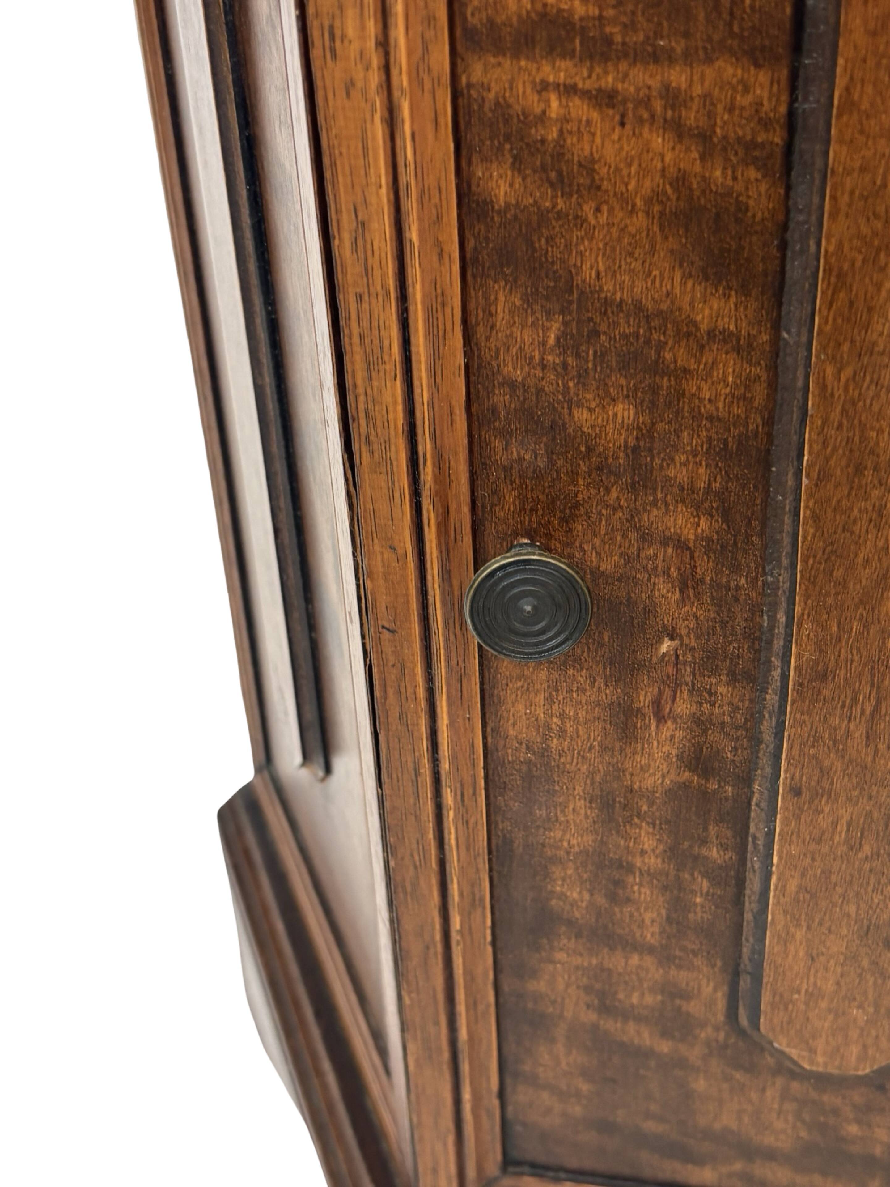 Vintage Hexagonal Side Cabinet with Door Small Side Table Column