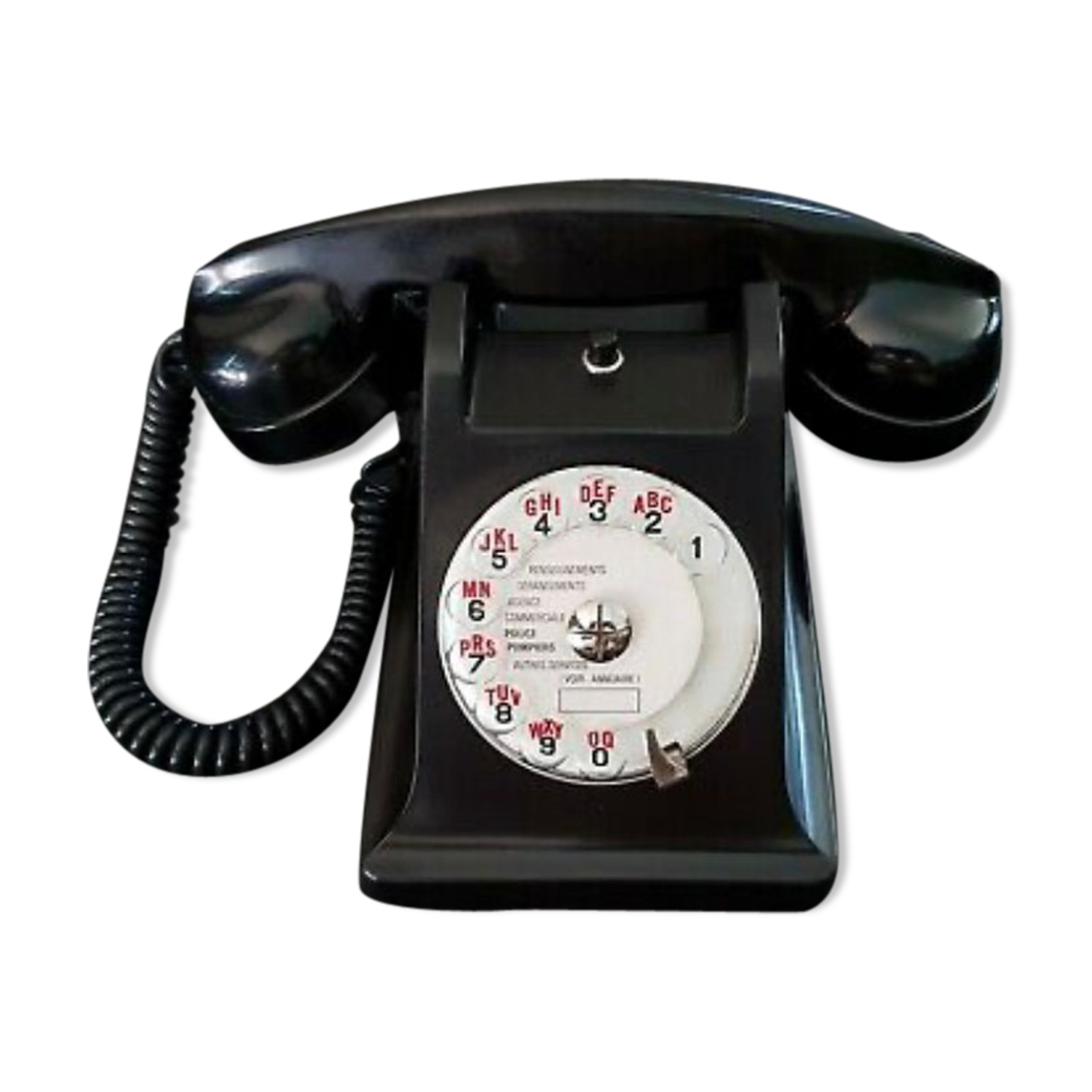 U43 retro phone in black Bakelite