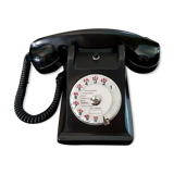 Téléphone u43 rétro en bakélite noir