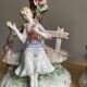 Paire de lampes de table en porcelaine italienne par Capodimonte.