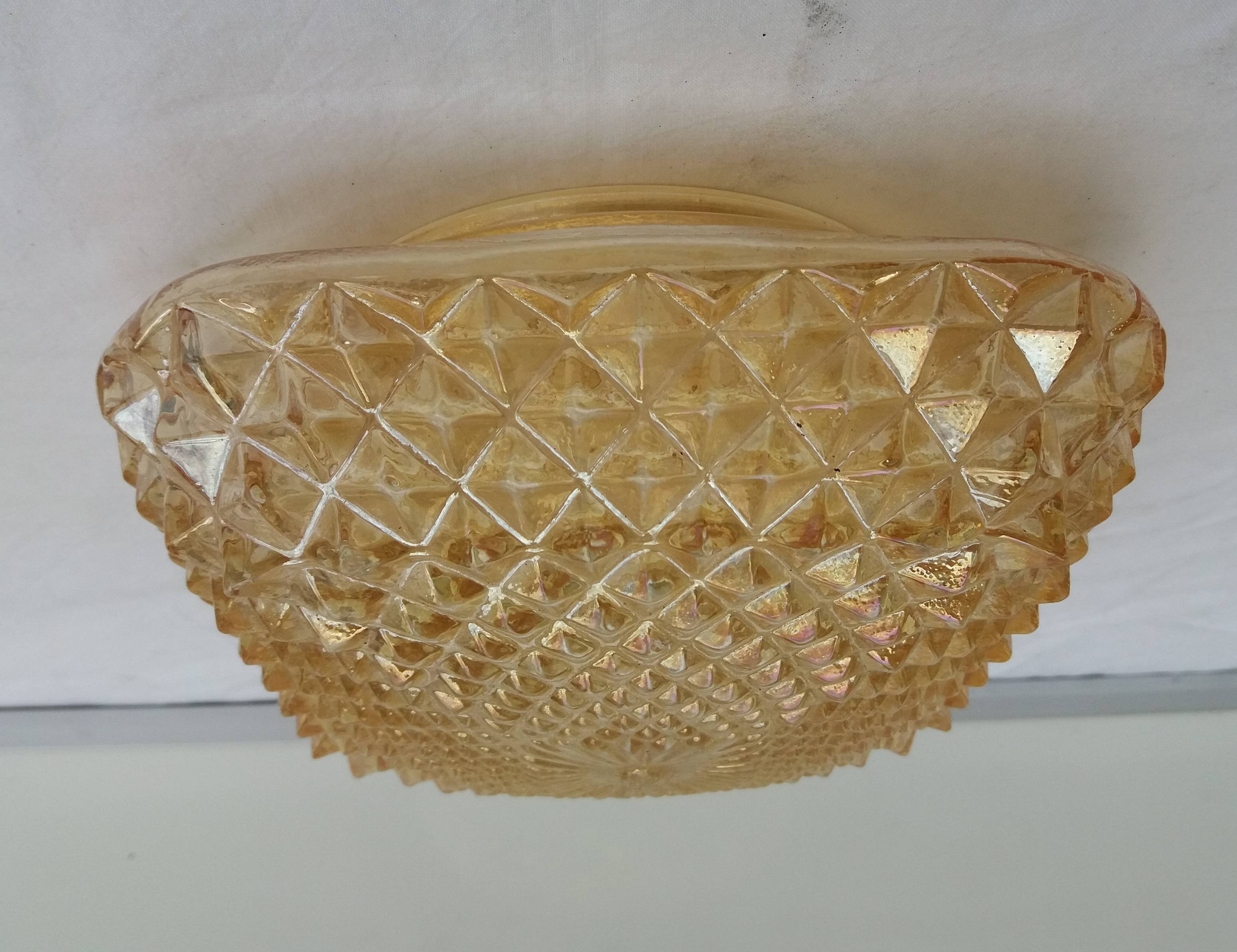 Ceiling light stained glass vintage