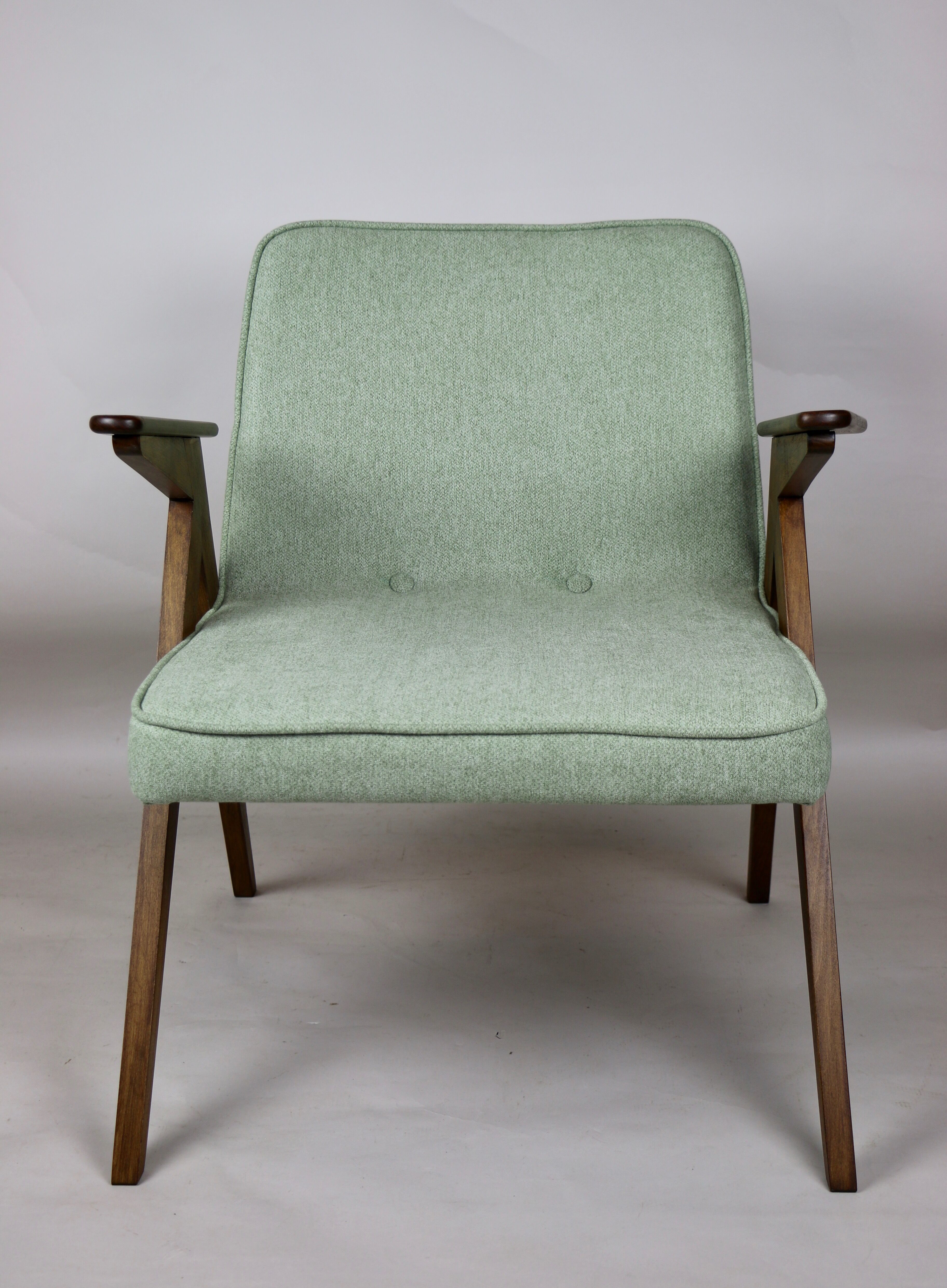 Light green Bunny armchair by Józef Chierowski, 1970s
