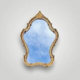 Antique Rococo Style Gold Resin Wall Mirror - 63 cm
