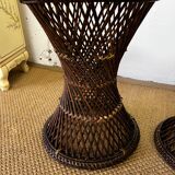 Stools "tam tam" in rattan / wicker