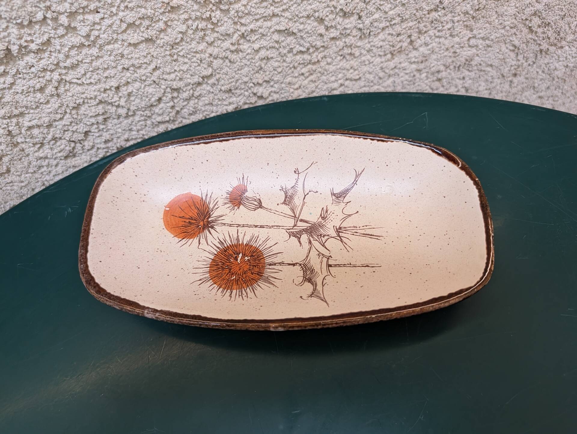 Ravier Sarreguemines thistle decoration – 1970s