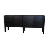 4-door sideboard in tinted solid iroko