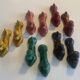 8 Knife holders "the poodles" Vallauris - Earthenware - 10x4cm
