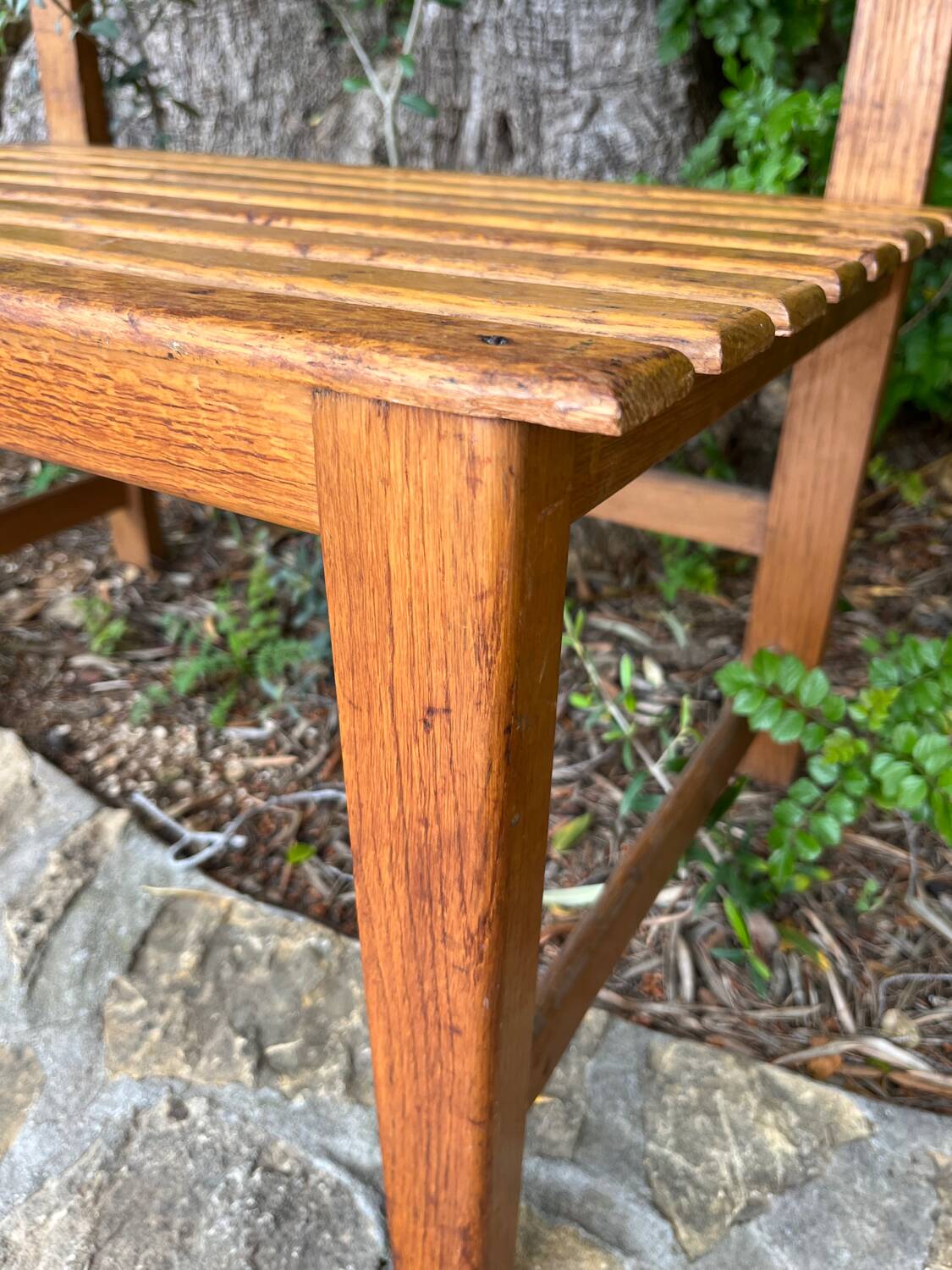 Small oak bench from the 50s