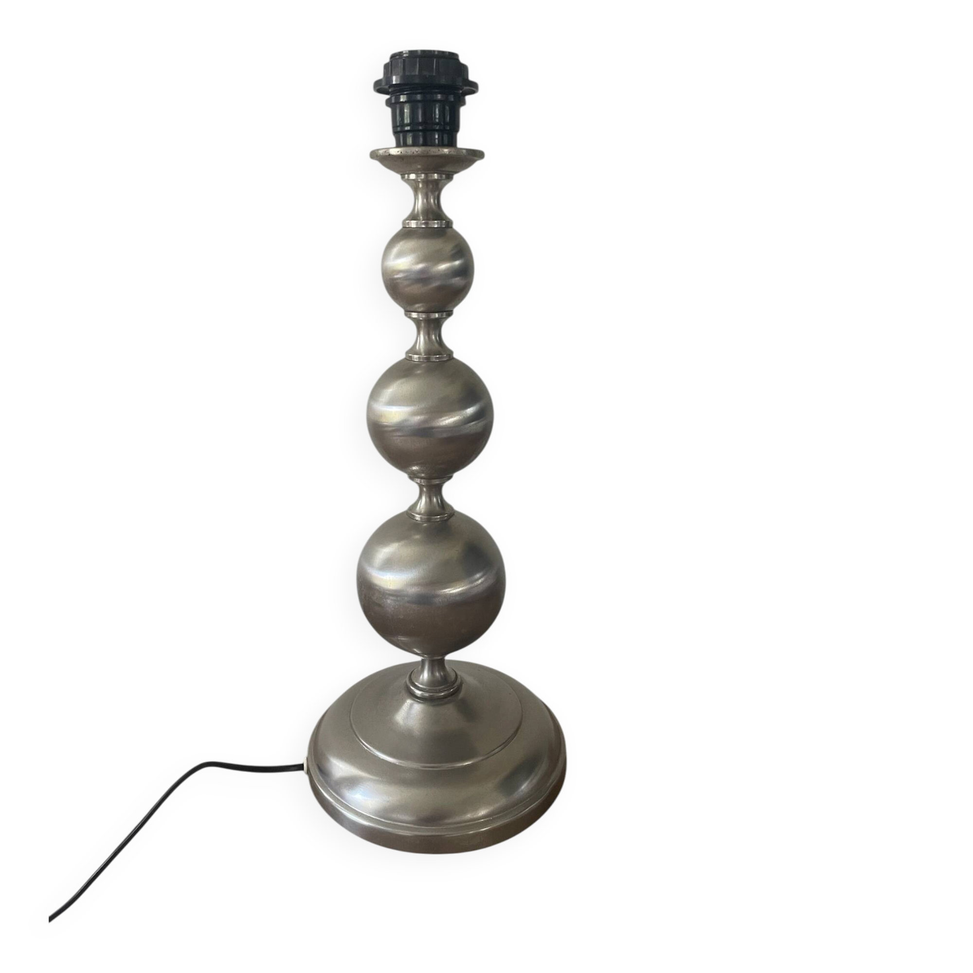 Brushed aluminium lamp 43cm 1970s