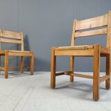 Set of 5 pine wood chairs by GM Mobler, 1960s