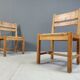 Set of 5 pine wood chairs by GM Mobler, 1960s