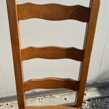 Set of 6 wooden and straw chairs