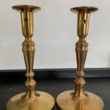 Pair of old bronze candlesticks
