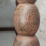 Rustic chair turned wood / design 20 th century