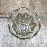 Vase ancien verre moulé made in France années 70