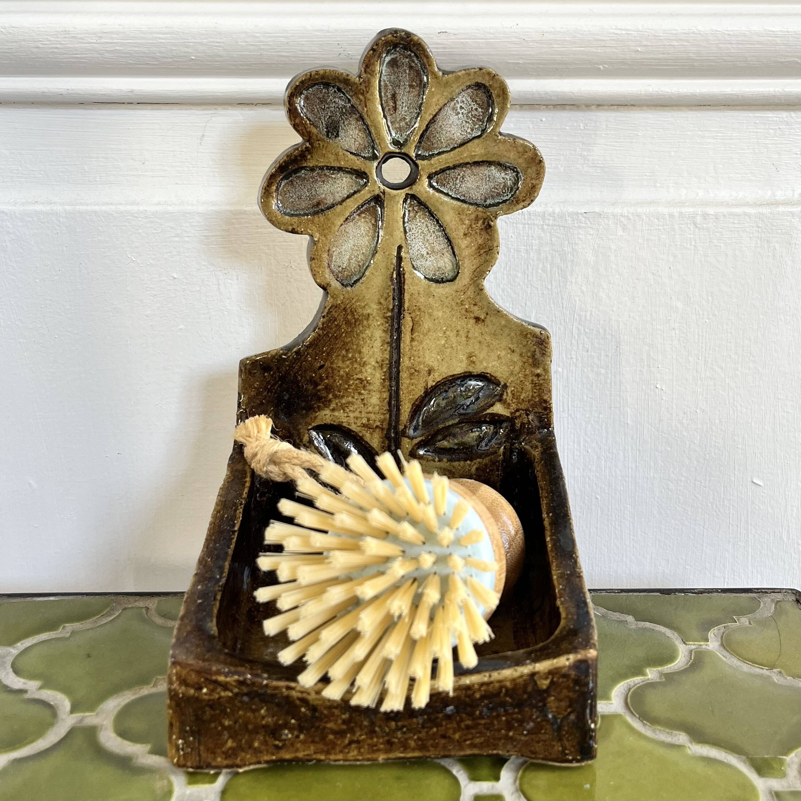 Ceramic soap dish/pocket tray Le Trident, 60s/70s, Vallauris