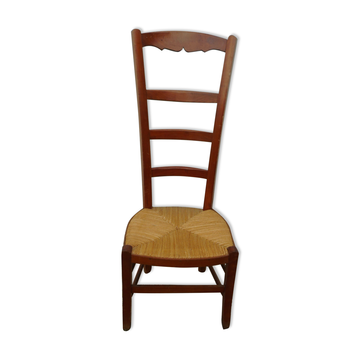 Wooden and straw nurse's chair