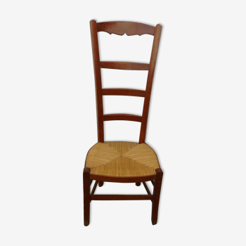 Chaise de nourrice bois et paille