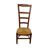 Wooden and straw nurse's chair