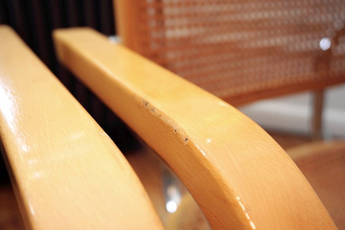 Pair of Cesca B64 armchairs by Marcel Breuer