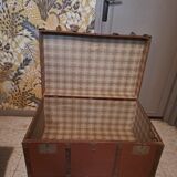 Malle de voyage ancienne vintage datant des années 1920/1940