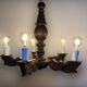 Renaissance wooden chandelier, 1800s
