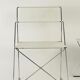 Pair of 1970s design chairs in steel and painted metal