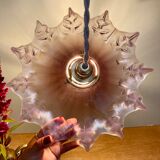 Vintage glass lampshade suspension