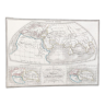 Carte ancienne des systèmes géographiques de Ptolémée de Strabon et d'Eratosthène - 1836