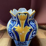 Henriot Quimper: large painted faience planter